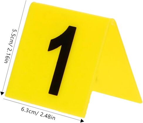 10pcs Laminated Numbers Black Table Number Holders for Restaurant Multi-function Sign in Saudi Arabia