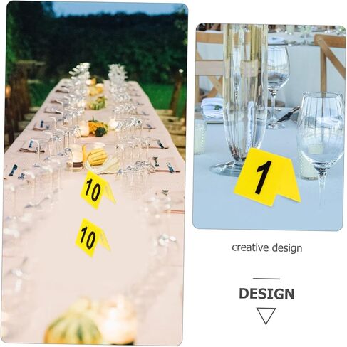 10pcs Laminated Numbers Black Table Number Holders for Restaurant Multi-function Sign in Saudi Arabia