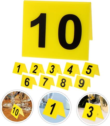Alipis 10 قطعة ملحقات ألعاب المحقق أرقام طاولة أكريليك مزدوجة الجوانب لمطعم ولائم الزفاف in Saudi Arabia