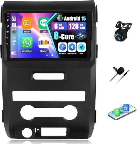 [2+64G] Android 13 Car Stereo for Ford F150 F-150 2009-2012 with Wireless Carplay&Android Auto,9 Inch Touch Screen Car Radio with Bluetooth FM/RDS Radio WiFi GPS HiFi Dual USB+AHD Backup Camera in Saudi Arabia