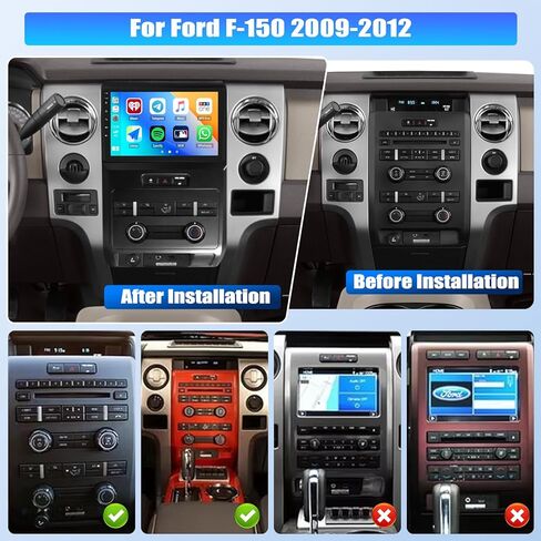 [2+64G] Android 13 Car Stereo for Ford F150 F-150 2009-2012 with Wireless Carplay&Android Auto,9 Inch Touch Screen Car Radio with Bluetooth FM/RDS Radio WiFi GPS HiFi Dual USB+AHD Backup Camera in Saudi Arabia