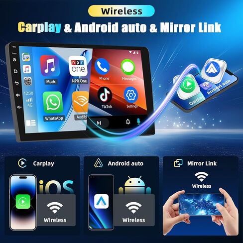 [2+64G] Android 13 Car Stereo for Ford F150 F-150 2009-2012 with Wireless Carplay&Android Auto,9 Inch Touch Screen Car Radio with Bluetooth FM/RDS Radio WiFi GPS HiFi Dual USB+AHD Backup Camera in Saudi Arabia