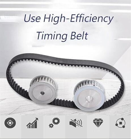 Geeyu HTD Closed Loop Belts 775-5M-15, Timing Belts Rubber Belt, Width 13/20/25mm, C=775mm, 155T, Industrial Drive Belts (Length : 775-5M, Width : Width 24mm) in Kuwait