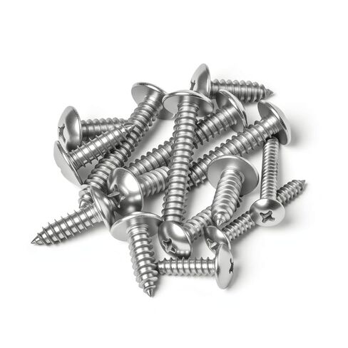 #8 × 1-1/4 بوصة (100 حزمة) مسامير معدنية ذات رأس تروس من فيليبس درايف، براغي خشبية ذاتية اللصق، 304 براغي مقاومة للتآكل من الفولاذ المقاوم للصدأ in Kuwait