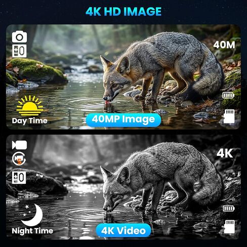 نظارات الرؤية الليلية - مناظير للرؤية الليلية 4K 5W مع تكبير رقمي 8X، رؤية واضحة في الظلام، حفظ الصور ومقاطع الفيديو باستخدام بطاقة TF سعة 32 جيجابايت in Kuwait