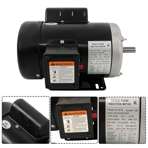 1725RPM 1 HP Electric Motor Farm Duty Single Phase Motor 115V/230V 13.6/6.8A 56 Frame CW/CCW in Saudi Arabia