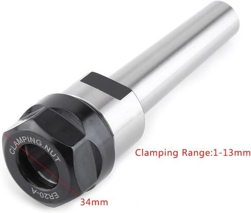 ER20 MT2 M10 Taper Collet Chuck Holder, Face Milling Arbor Adapter, CNC Milling Tools, with Protection, Smooth, sturdy Carbon Steel Material in Kuwait