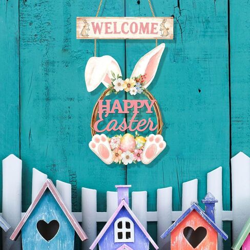 أكاليل الهالوين للباب الأمامي، علامة ترحيب لديكور الحائط السعيد في الهالوين، شبح خشبي، قطة سوداء، يقطين، معلق على الحائط، ديكور داخلي للعطلات (هالوين 01) in Kuwait