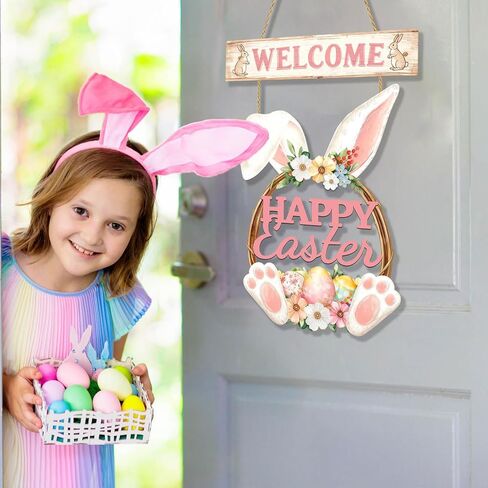 أكاليل الهالوين للباب الأمامي، علامة ترحيب لديكور الحائط السعيد في الهالوين، شبح خشبي، قطة سوداء، يقطين، معلق على الحائط، ديكور داخلي للعطلات (هالوين 01) in Kuwait