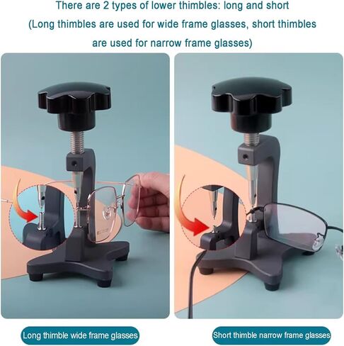 Optical Eyeglass Screw Extractor, Broken Screw Removal Tool, with Thimble Holder, 2 Pin (Length and Short), Glasses Adjustment Repair Processing Tool in Kuwait