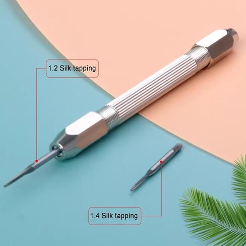 Optical Eyeglass Screw Extractor, Broken Screw Removal Tool, with Thimble Holder, 2 Pin (Length and Short), Glasses Adjustment Repair Processing Tool in Kuwait