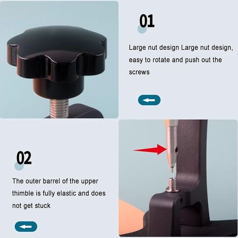 Optical Eyeglass Screw Extractor, Broken Screw Removal Tool, with Thimble Holder, 2 Pin (Length and Short), Glasses Adjustment Repair Processing Tool in Kuwait