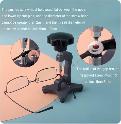 Optical Eyeglass Screw Extractor, Broken Screw Removal Tool, with Thimble Holder, 2 Pin (Length and Short), Glasses Adjustment Repair Processing Tool in Kuwait
