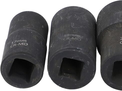 Jeanoko Screw/Fastener Extractor Kit Heavy Duty Impact Lug Nut Remover Tool for Industrial Repairs Cr Mo Steel 17mm 19mm 21mm 22mm 5Pcs in Saudi Arabia