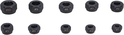 مجموعة استخراج الصواميل المكسورة 10 قطع من جونلاكي - أدوات لسهولة إزالة الصواميل والمسامير والمسامير بأحجام مختلفة (نمط منخفض) in Kuwait