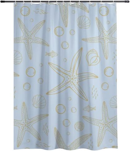 Elegant Style Farmhouse Shower Curtain with Hooks, Summer Waterproof Shower Curtain Elegant, Washable Fabric Holiday Nature Curtains for Bath Unique Bathroom Decor 48×72 in in Kuwait