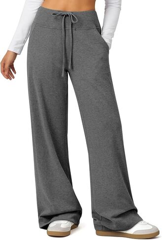 Athmile sweatpants نساء سراويل واسعة الساق الساقين الساق in Kuwait