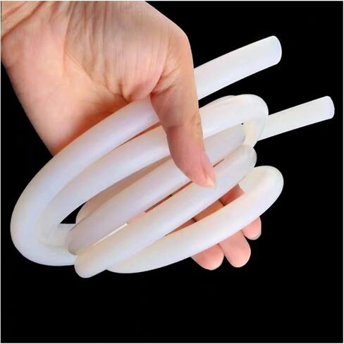 Rubber Solid Seal Strip, 1M White Round Solid Silicone Cord Rubber Rod Bar, Silicone Rubber Gasket Trim Seal Strips O Ring High Temperature 1-25mm(Diameter 10mm) in Kuwait