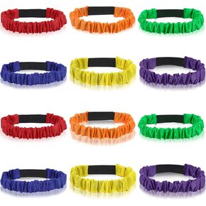 Augshy 3 Legged Race Bands, Assorted Colors Elastic Tie Rope Resistance Bands for Relay Race Game Carnival Field Day Backyard Game Party Supplies in Kuwait