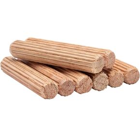 7/16" x 2-1/2" Oak Hardwood Fluted Dowel Pins, 8-Pack – Joinery Dowels for Furniture Repair, Craft & Woodworking in Saudi Arabia