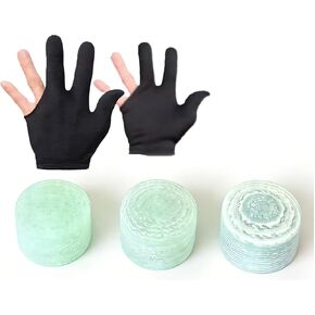 Break Jump Cue Tips, 3 Pcs/Set (0.51"/0.53"/0.55") - Pre-Shaped Curved, Ready to Stick, Electric Wood/Crystal/Black Pool Cue Tips for Break Shot, Replacement Cue Tips for Billiard Cues in Kuwait