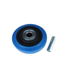 1 piece 3 inch Medium Size Blue Elastic Wheel Single Silent Flat cart in Saudi Arabia