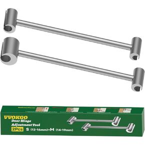 Door Hinge Adjustment Tool, Hinges Gap Adjusting Wrench, Knuckle Bender for Flag Hinges, Heavy Duty Door Hinge Repair Tool for Residential, Fire, Security, Clean-room Doors S (12-16mm) + M (14-19mm) in Kuwait
