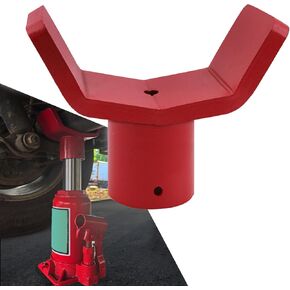 Bottle Jack Adapter 12T, Universal Steel Lifting Saddle for 3"-4" Round & Square Axle Tubes, Fits 1.65"(42mm) or Smaller Bottle Jack Accessories(Black) in Kuwait
