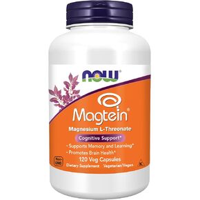 NOW Foods Supplements Magtein، مغنيسيوم ل-ثريونات، الدعم المعرفي*، 120 كبسولة نباتية in Kuwait