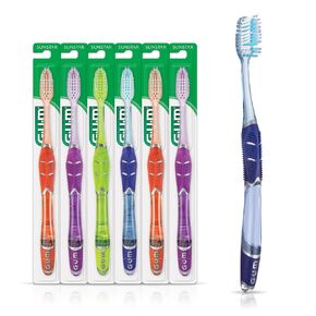 GUM Technique Deep Clean Toothbrush - Full Head - Soft Toothbrushes for Adults with Sensitive Soft Bristles, 1 Count (Pack of 6) in Kuwait