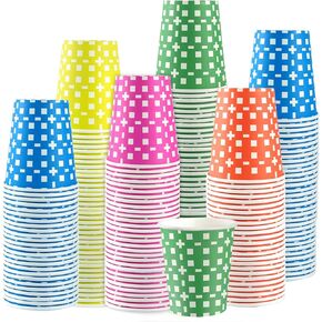 500 كوب ورقي سعة 5 أونصة، متعدد الألوان، غسول فم للحمام صغير، أكواب ورقية للاستعمال مرة واحدة، موزع حلوى للاستخدام المنزلي، والحفلات، والنزهات، والسفر والمناسبات، والشواء، 5 ألوان in Kuwait