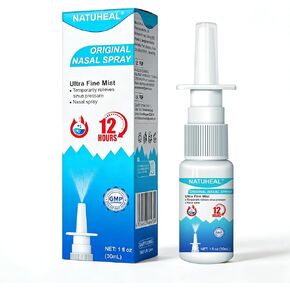 رذاذ الأنف مع مزيل الاحتقان Naphazoline HCL، رذاذ الأنف الطبي الذي لا يستلزم وصفة طبية لمدة 12 ساعة لتخفيف الجيوب الأنفية، ومزيلات احتقان الأنف للبالغين واحتقان الجيوب الأنفية - 1 أونصة سائلة in Saudi Arabia