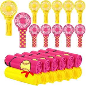 24 قطعة من هدايا فريق الكرة اللينة، تتضمن 12 منشفة تبريد مقاس 40 بوصة × 12 بوصة، و12 مروحة محمولة ومروحة محمولة للحصول على مكافآت تذكارية وحشو هدايا رياضية للحفلات in Kuwait