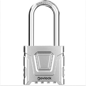 2.3in Long Shackle Outdoor Combination Lock – Heavy Duty, Large, Weatherproof Padlock with Code – for Gates, Fences, Sheds, Lockers, Cabinets, Storage Units – 1-Pack, Black in Saudi Arabia