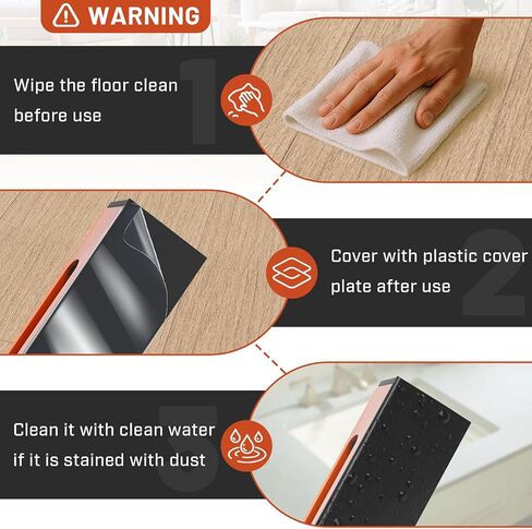 Floor Gap Fixer Tool for Laminate Floor Gap Repair, with Suction Cup, Rubber Mallet Hammer, Pull Rod, Replaceable Sticky Pad and Replaceable End Cap in Kuwait