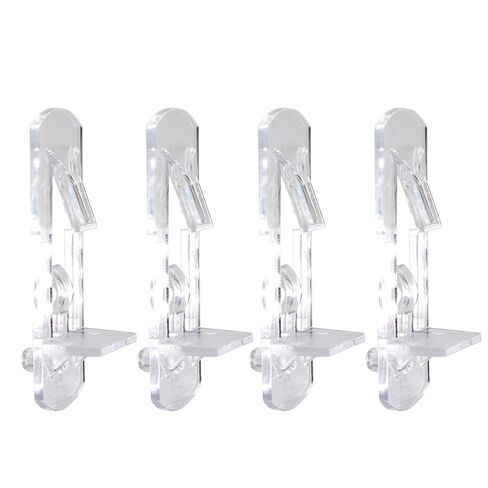 50 Pcs Clear Plastic Locking Shelf Pins 7.9mm, Self-Locking Bracket Clips for 5/8 inch Thick Kitchen Cabinets, Furniture, Bookshelves and 7.9mm Diameter Peg Hole in Saudi Arabia