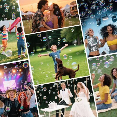 آلة فقاعات موكا الذكية الموفرة للوقود مع جهاز تحكم عن بعد وخيار البطارية - نطاق فقاعات 5 متر، تشغيل مستمر لحفلات الهالوين وعطلات عيد الميلاد (فقاعة) in Kuwait