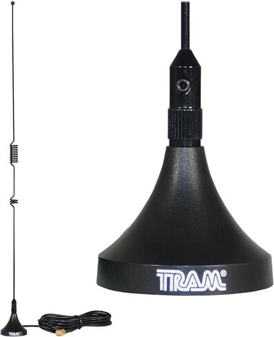 Tram 1089-SMA Scanner Mini Magnet Antenna VHF/UHF/800MHz-1، 300MHz مع موصل SMA-Male، 16.25 بوصة. × 3.25 بوصة. × 1.25 بوصة، أسود in Kuwait