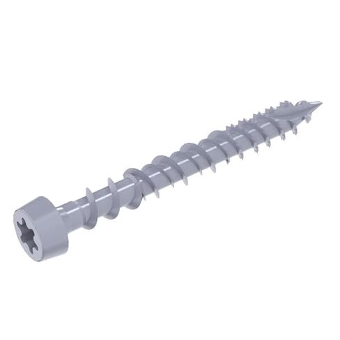 Grip-Rite DeckForce Exterior Composite Deck Screws for PVC and Composite Deck Projects - Nano Coated Screws - T-17 Saw Tip - Grey - #8 x 1-5/8" - 1 Lb Box - GRDFCS158HAG1 in Saudi Arabia