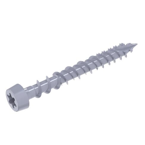 Grip-Rite DeckForce Exterior Composite Deck Screws for PVC and Composite Deck Projects - Nano Coated Screws - T-17 Saw Tip - Grey - #8 x 1-5/8" - 1 Lb Box - GRDFCS158HAG1 in Saudi Arabia