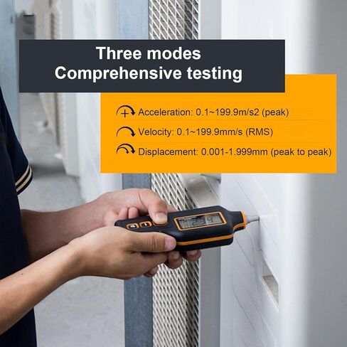 جهاز قياس الاهتزاز المحمول باليد من WALFRONT كاشف الاهتزاز الرقمي جهاز اختبار التسارع والنزوح أداة قياس الاهتزاز الطويلة in Kuwait