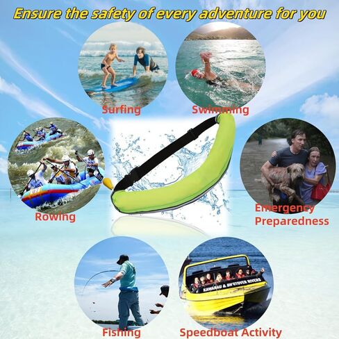 Manual Inflatable Belt Pack, Portable Adults Water Sports Waist Accessory with Blowpipe & Whistle, Suitable for Swimming, Kayaking, Fishing, and Paddleboarding Sports in Saudi Arabia