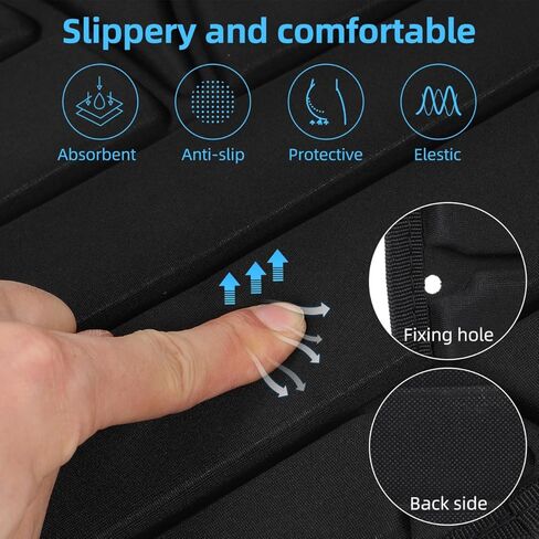 Toddmomy Fishing Kayak Gel Seat Cushion, Thick Breathable Pad for Sit on Top Kayaks & Canoes, Ergonomic Non-Slip Mat for Long Distance Paddling, Black in Saudi Arabia