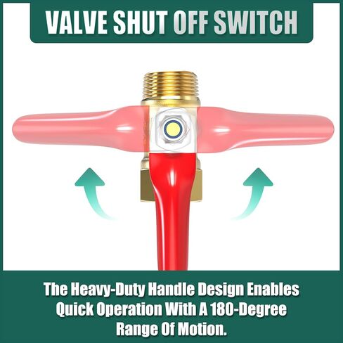 2PCS Heavy Duty Brass Mini Ball Valve, 3/8" NPT Male x Female Shut Off Switch, for Air Compressor Thread Pipe Fitting in Kuwait