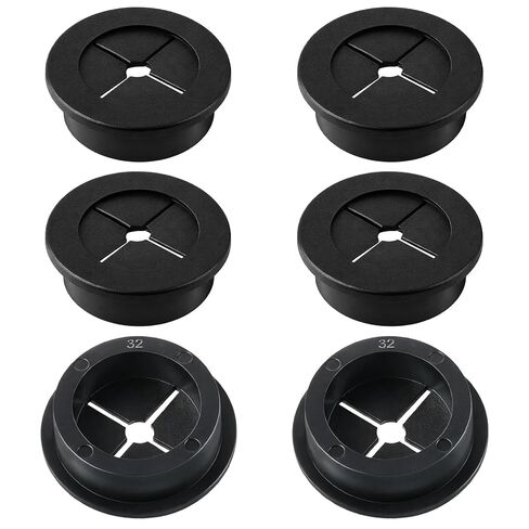 6 Pcs Cable Cord Grommet,1-1/4 Inch (32mm) Desk Grommet Flexible Rubber Grommets Desk Hole Cover for Cables Wire Hole Cover Pass Through for Office Computer Countertop and Other Furnitures in Saudi Arabia