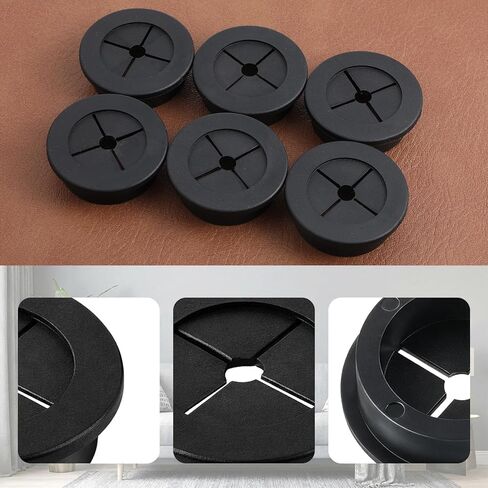 6 Pcs Cable Cord Grommet,1-1/4 Inch (32mm) Desk Grommet Flexible Rubber Grommets Desk Hole Cover for Cables Wire Hole Cover Pass Through for Office Computer Countertop and Other Furnitures in Saudi Arabia