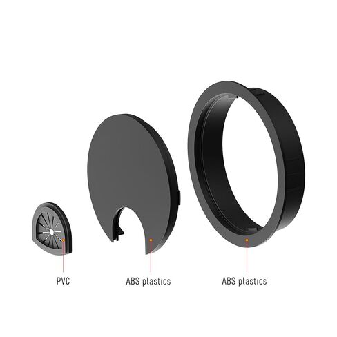 15 Pack Desk Grommet 2-1/8 Inch 53mm, ABS Plastic Computer Desk Wire Hole Cover, Office Desktop Cord Cable Hole Ring, Black in Saudi Arabia