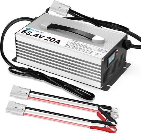 58.4V 20A LIFEPO4 Lithium Battery Battery Charger LifePo4 Charger 48V 20A Charger Battery Charger Lithium Lron Phosphate Charger مع LCD و LED لبطارية Golf Cart Battery Off-Grid Solar in Saudi Arabia