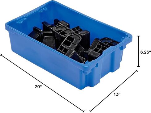 LewisBins Polyethylene Container 20" L x 13" W x 6-1/4"H, Blue, Lot of 5 in Saudi Arabia