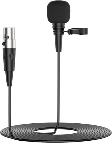 Professional Unidirectional Super Cardioid Lavalier Lapel Microphone - for Interview, Stage, Studio & Live Performances - Mini XLR 4 Pin TA4F Plug in Kuwait